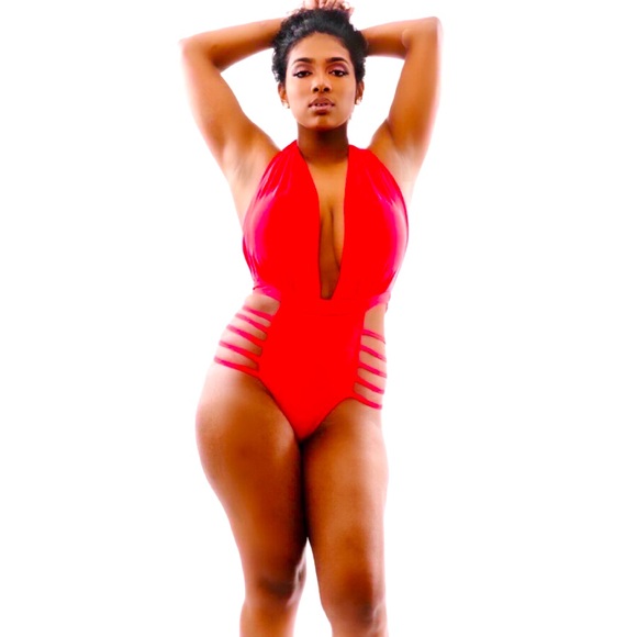 Halter one piece swimsuit